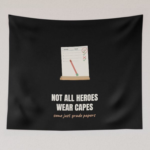 Item preview, Not All Heroes Wear Capes Teacher Gift designed and sold by The Cozy Design Studio.