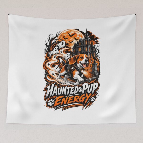 Item preview, Haunted Pup Energy Beagle Halloween Funny Beagle Ghost Hunting Shirt designed and sold by KnrNazimTHRE4DS.