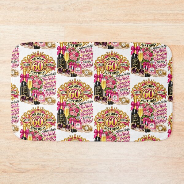 Item preview, https://www.redbubble.com/i/mug/60th-Birthday-Women-Are-Like-Fine-Wine-Simply-Wonderful-With-Every-Birthday-by-WaltGral/182922576/ctqx?asc=u designed and sold by Clothes With Smiling Animals Walt Gral.