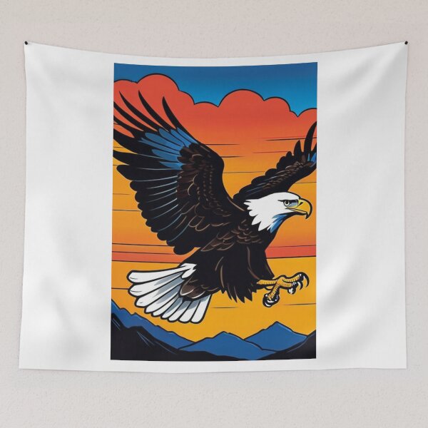 Item preview, Art - Stylized Bird of Prey, Retro Illustration of the 1960s designed and sold by World-Pets.
