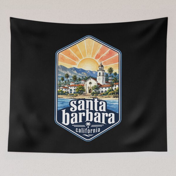 Item preview, Santa Barbara California Watercolor USA Travel designed and sold by TomFrontierArt.