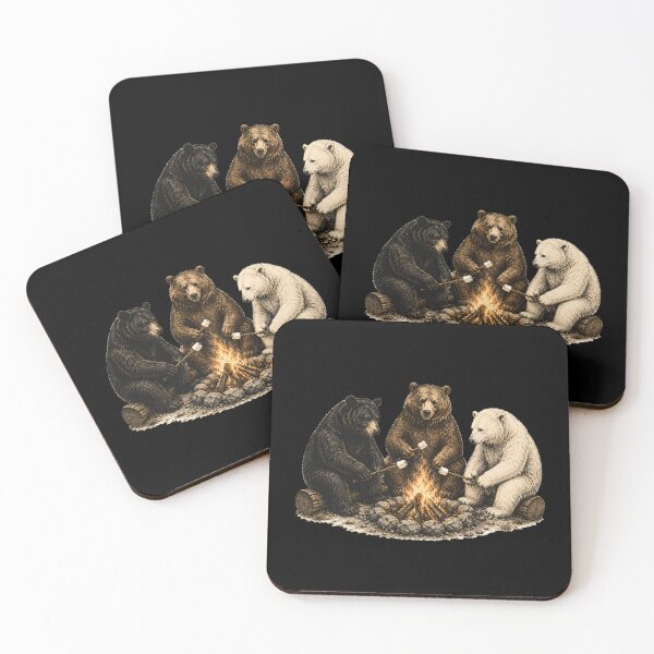 Item preview, Cute Bear Campfire Camping designed and sold by a-turner-paint.