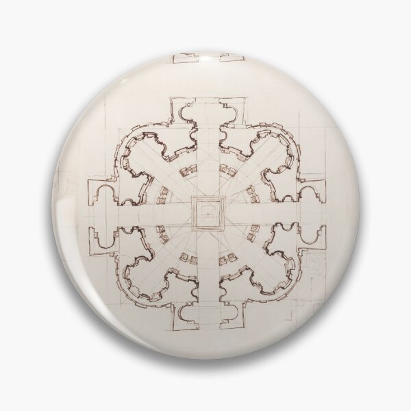 Item preview, Renaissance Central Plan Church Ground Sketch designed and sold by artofuniverse.