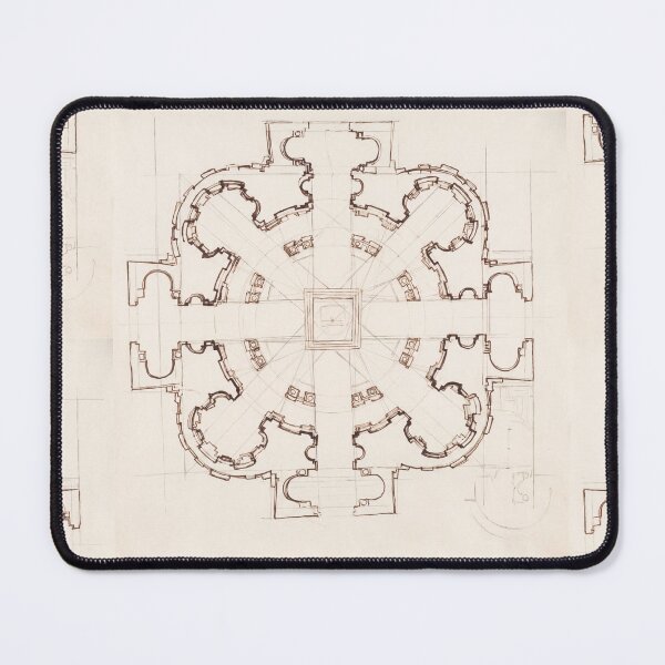 Item preview, Renaissance Central Plan Church Ground Sketch designed and sold by artofuniverse.