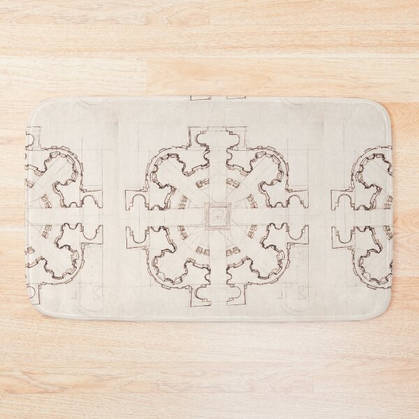 Item preview, Renaissance Central Plan Church Ground Sketch designed and sold by artofuniverse.