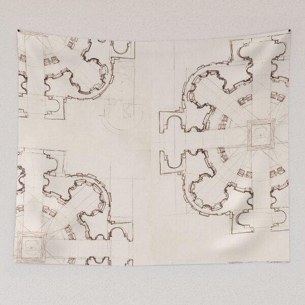 Item preview, Renaissance Central Plan Church Ground Sketch designed and sold by artofuniverse.