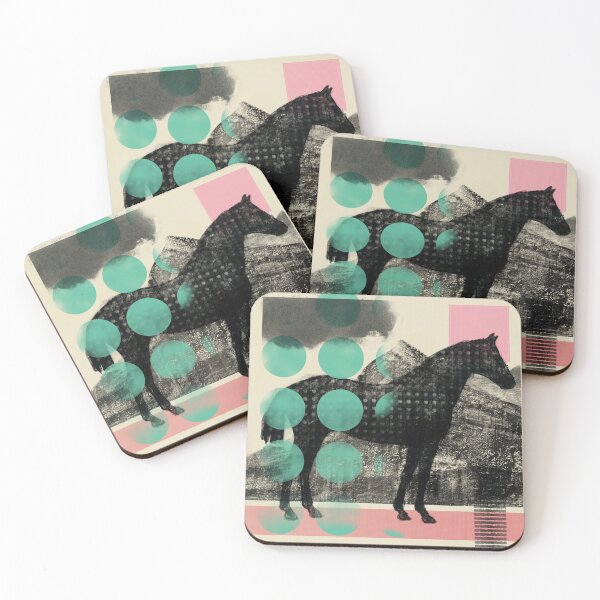 Item preview, Abstract Horse Collage | Contemporary Equestrian Art designed and sold by MikZviagin.