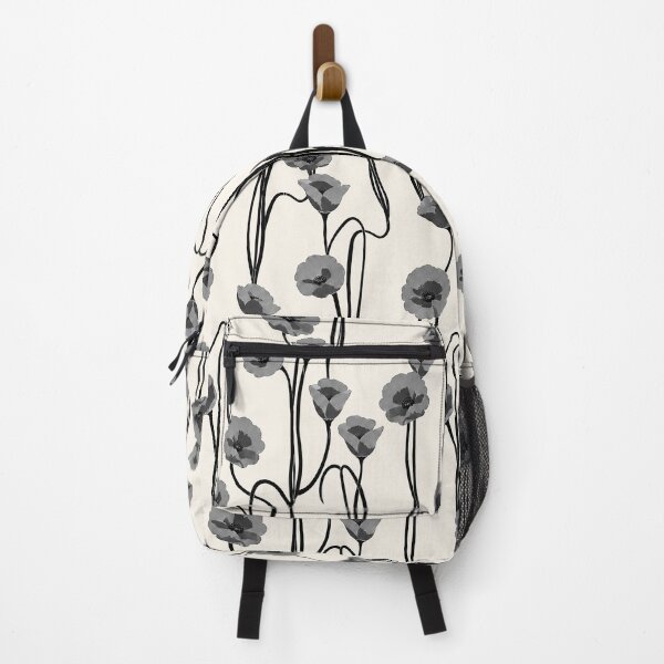Item preview, Grey Poppy Floral Botanical Pattern designed and sold by imaniko.