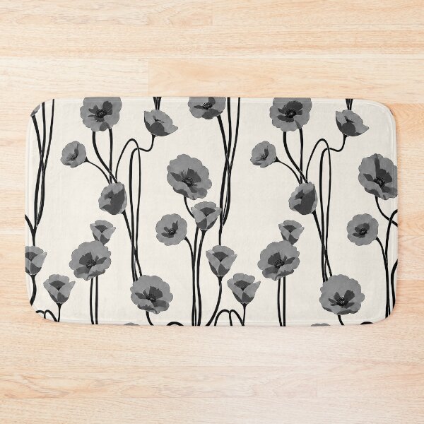 Item preview, Grey Poppy Floral Botanical Pattern designed and sold by Aniko Tulipan.