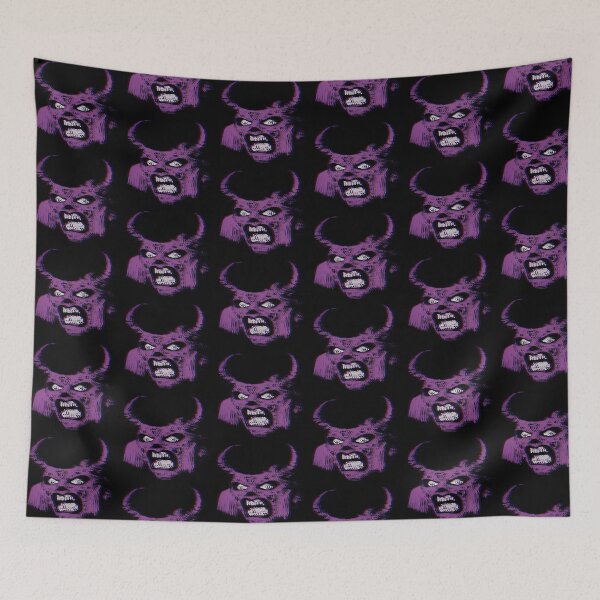 Item preview, Screaming Demon Head In Purple designed and sold by weirdove.
