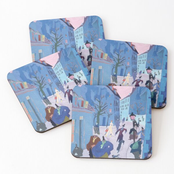 Item preview, In a Village Near Paris (Street in Paris, Pink Sky) - 1909  by Lyonel Feininger - Bauhaus Movement designed and sold by namikikkik.
