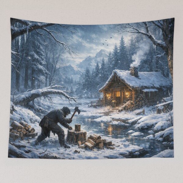 Item preview, Working in winter by the forest light designed and sold by Sigtrix.