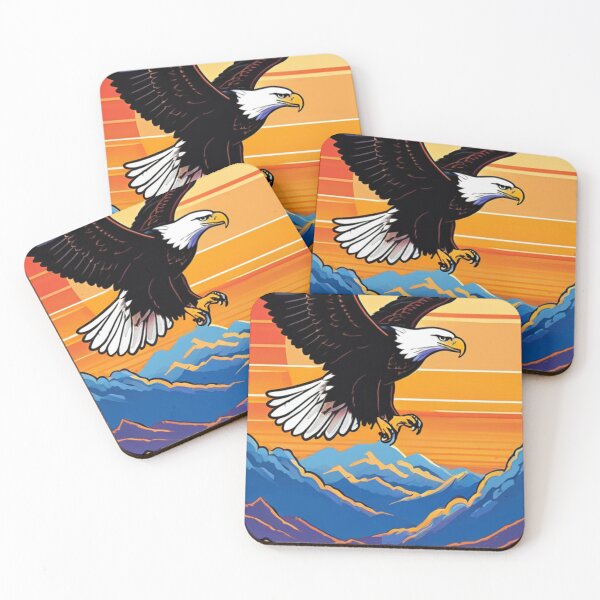Item preview, Art - Stylized Eagle, Vibrant Art Deco Illustration designed and sold by World-Pets.