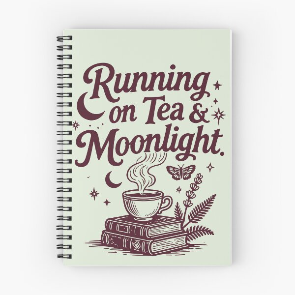 Item preview, Red Running On Tea And Moonlight Book Lover Reading Aesthetic Cottagecore Witchy Vibes Magical Literary For Bookworms Night Owls And Bold Tea Drinker designed and sold by Connys Colorful World.