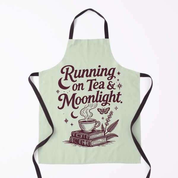Item preview, Red Running On Tea And Moonlight Book Lover Reading Aesthetic Cottagecore Witchy Vibes Magical Literary For Bookworms Night Owls And Bold Tea Drinker designed and sold by Connys Colorful World.
