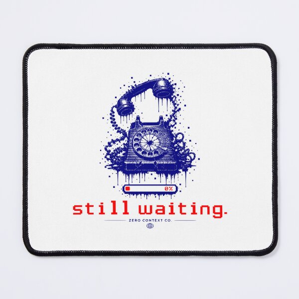 Item preview, Still Waiting – Glitch Rotary Phone Digital Decay Streetwear Graphic designed and sold by ZeroContextCo.