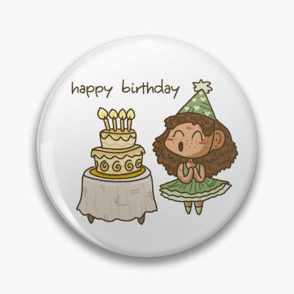 Item preview, Happy Birthday (Brunette Girl) designed and sold by Pyxel_Kitten.