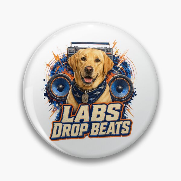 Item preview, Labrador DJ Drops Beats Retro Music Design designed and sold by Kolibra.