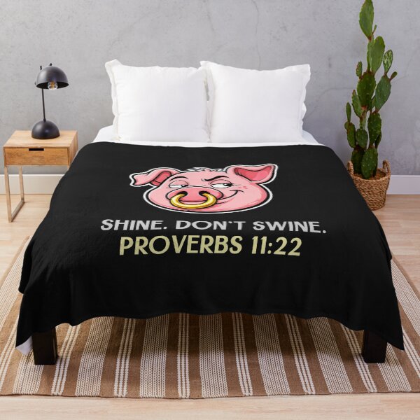 Item preview, Shine. Don't Swine. | Proverbs 11:22 Pig with Gold Ring Funny Bible designed and sold by kjson1.