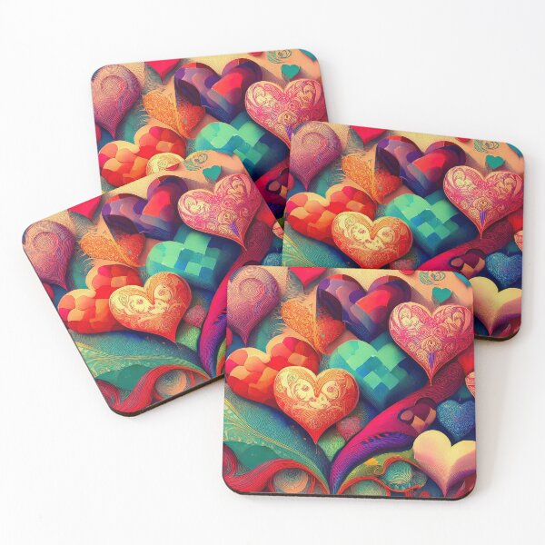 Item preview, Colorful hearts in different shapes designed and sold by Photopat.