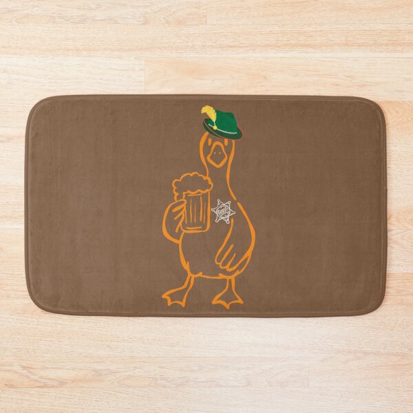 Item preview, A Duck Wearing a Hat and a Sheriff's Badge, Holding a Mug of Beer. designed and sold by DSoriaDesign.