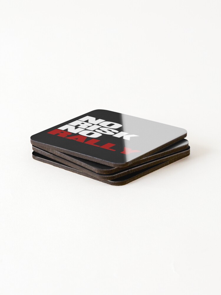 Thumbnail 4 of 5, Coasters (Set of 4), No Risk No Rally designed and sold by BronArtworks.