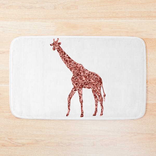 Item preview, Giraffe Red Triangular Mosaic Silhouette Design designed and sold by DymondDesigns.