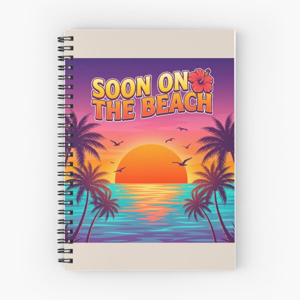 Item preview, Soon on the Beach – Summer Vacation Sunset Beach Travel Design 2 designed and sold by WordPlayStudio.