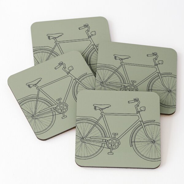 Item preview, Minimalist Vintage Bicycle - Sage Green Aesthetic Art designed and sold by MissoStudio.