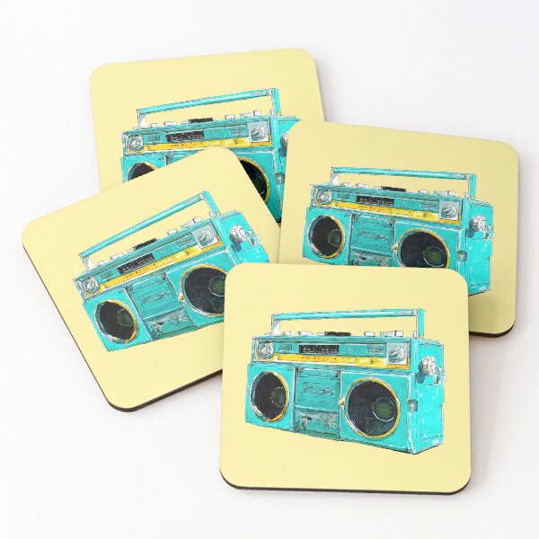 Item preview, Retro Turquoise Boombox Illustration designed and sold by jianina-alondra.