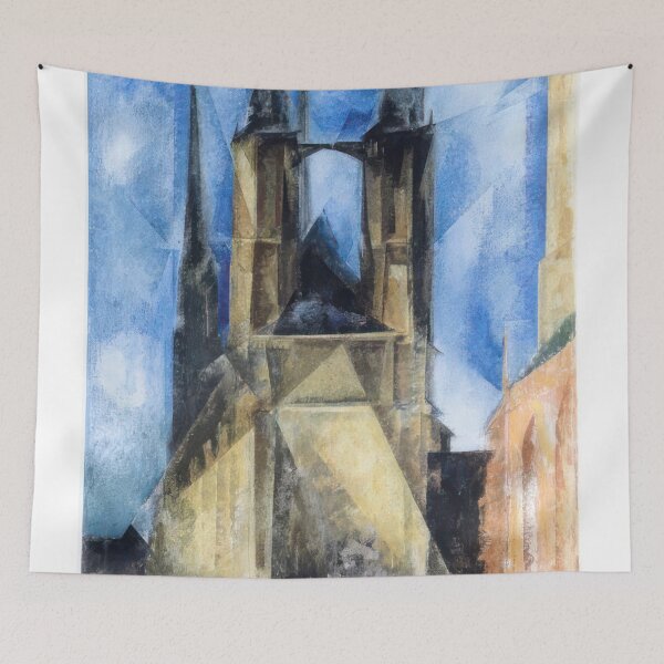 Item preview, Market Church in Halle - 1930  by Lyonel Feininger - Bauhaus Movement designed and sold by namikikkik.
