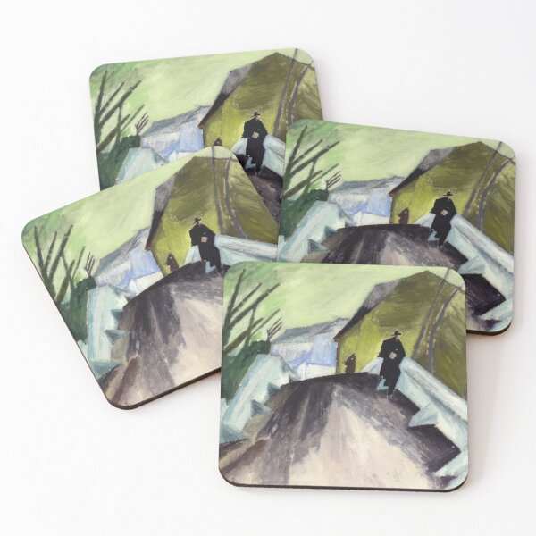 Item preview, On the Bridge (Ober-Weimar) - 1913  by Lyonel Feininger - Bauhaus Movement designed and sold by namikikkik.