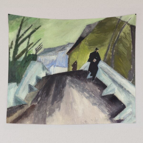 Item preview, On the Bridge (Ober-Weimar) - 1913  by Lyonel Feininger - Bauhaus Movement designed and sold by namikikkik.