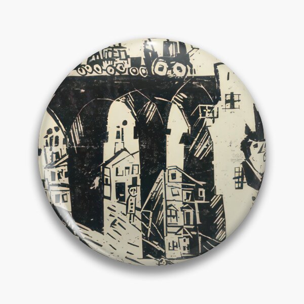 Item preview, Railroad Viaduct (Die Eisenbahnbrücke) - 1919  by Lyonel Feininger - Bauhaus Movement designed and sold by namikikkik.