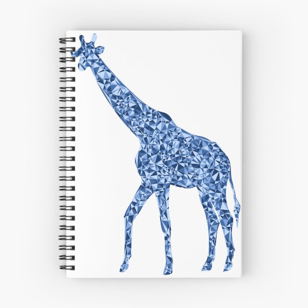 Item preview, Blue Triangular Mosaic Giraffe Silhouette Design designed and sold by DymondDesigns.