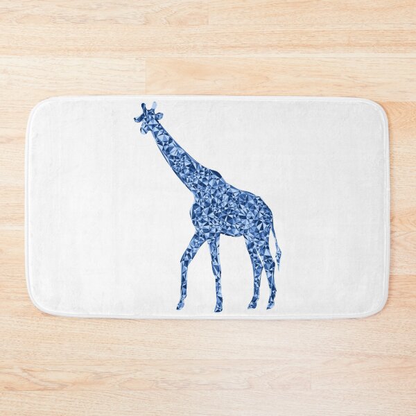 Item preview, Giraffe Blue Triangular Mosaic Silhouette Design designed and sold by DymondDesigns.