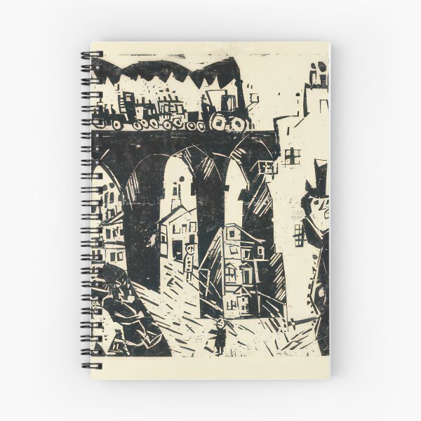 Item preview, Railroad Viaduct (Die Eisenbahnbrücke) - 1919  by Lyonel Feininger - Bauhaus Movement designed and sold by namikikkik.
