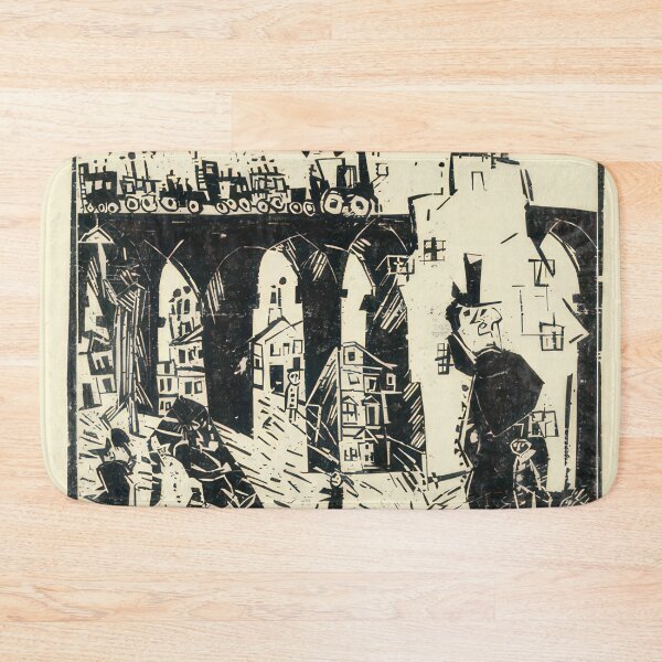 Item preview, Railroad Viaduct (Die Eisenbahnbrücke) - 1919  by Lyonel Feininger - Bauhaus Movement designed and sold by namikikkik.