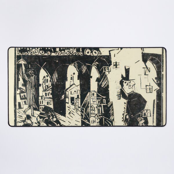Item preview, Railroad Viaduct (Die Eisenbahnbrücke) - 1919  by Lyonel Feininger - Bauhaus Movement designed and sold by namikikkik.