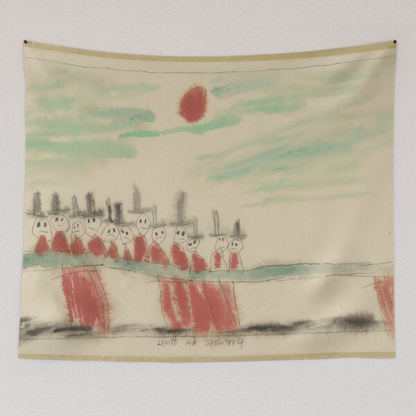 Item preview, People on the Jetty (Leute auf See-Steg) - 1918  by Lyonel Feininger - Bauhaus Movement designed and sold by namikikkik.