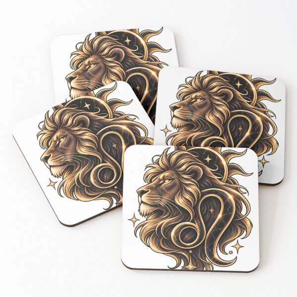 Item preview, Cosmic Golden Lion – Zodiac Sign designed and sold by teamzeta.