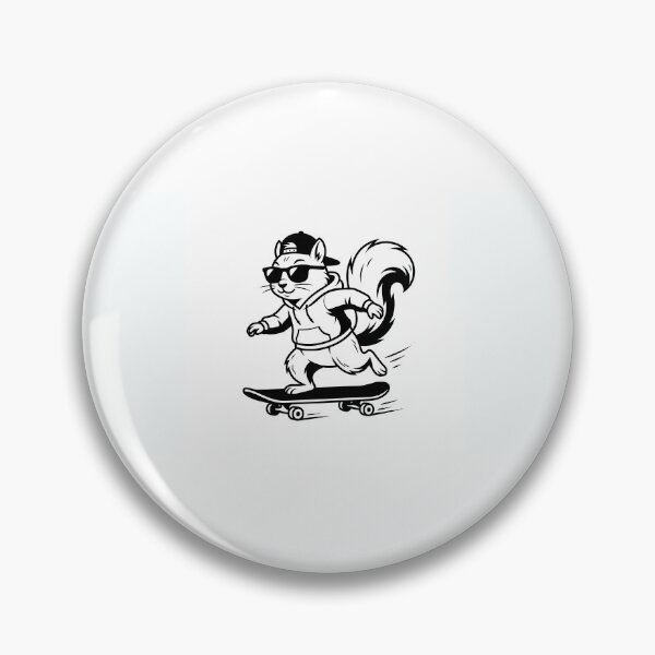 Item preview, Cool Squirrel on Skateboard - Minimalist Skate Art designed and sold by MissoStudio.
