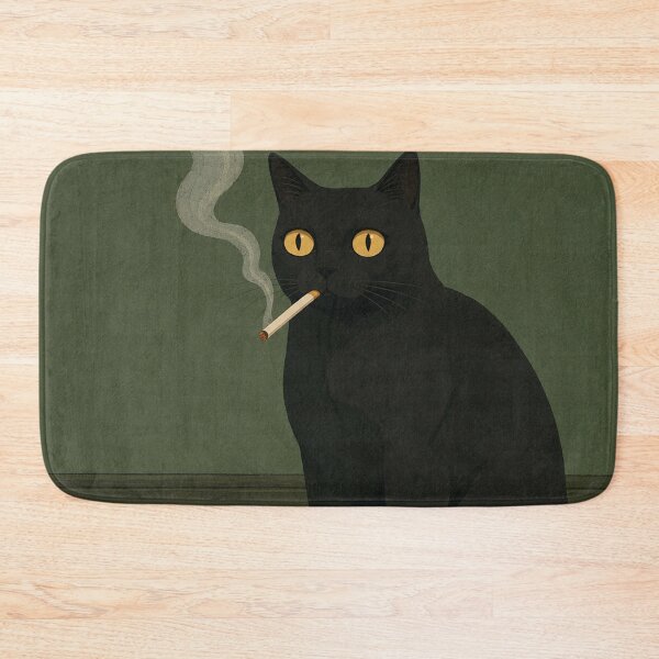 Item preview, Black cat with glowing sm*king designed and sold by GleasonArnoldo.