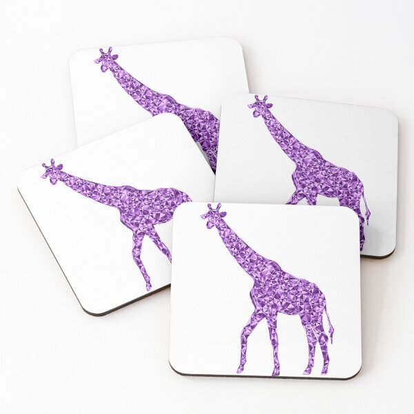 Item preview, Purple Triangular Mosaic Giraffe Silhouette Design designed and sold by DymondDesigns.