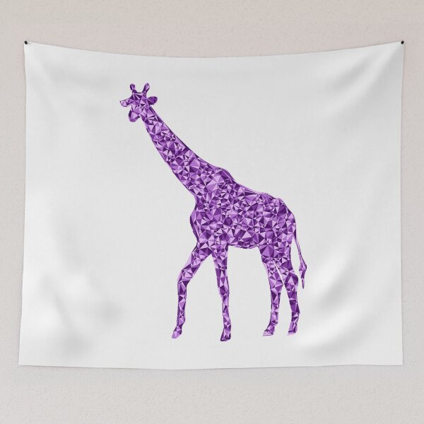 Item preview, Purple Triangular Mosaic Giraffe Silhouette Design designed and sold by DymondDesigns.