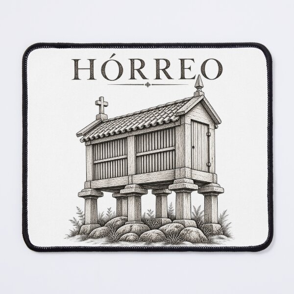 Item preview, Galician Hórreo Vintage Engraving designed and sold by Nata legacy Art.