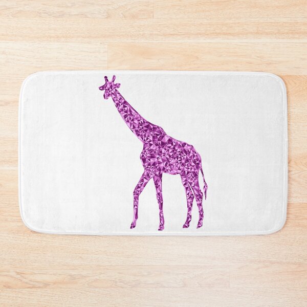 Item preview, Giraffe Pink Triangular Mosaic Silhouette Design designed and sold by DymondDesigns.