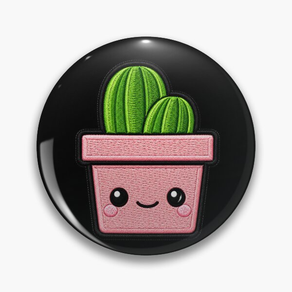 Item preview, Kawaii Cactus Embroidery Patch Illustration designed and sold by ColorSplash123.