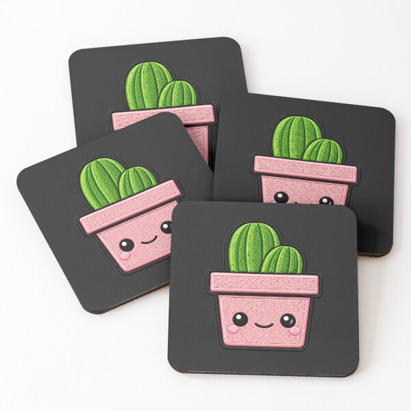 Item preview, Kawaii Cactus Embroidery Patch Illustration designed and sold by ColorSplash123.