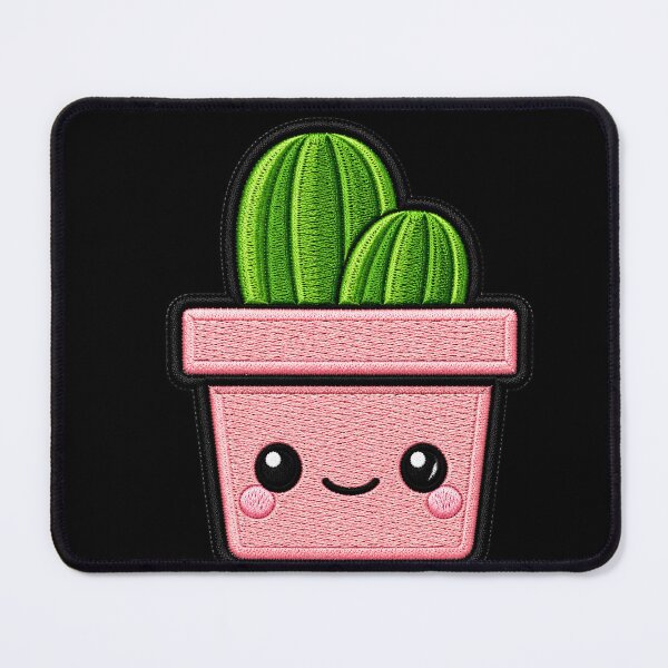 Item preview, Kawaii Cactus Embroidery Patch Illustration designed and sold by ColorSplash123.